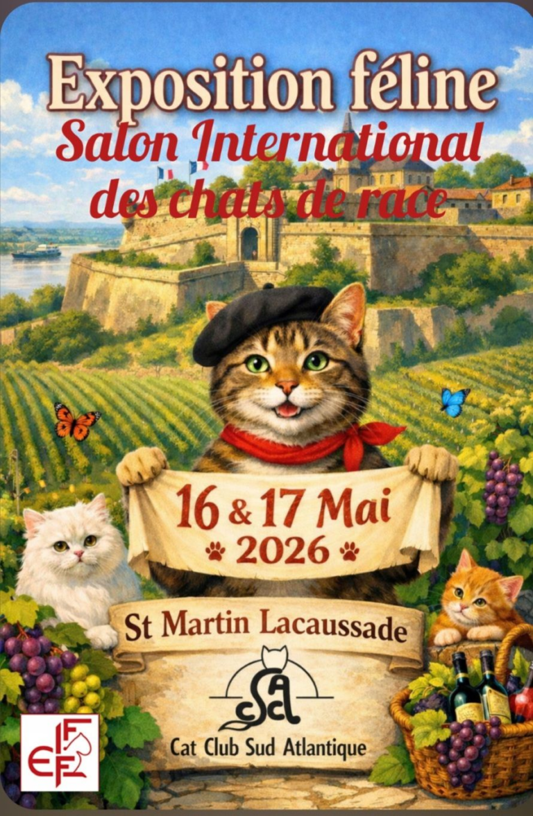 Exposition féline 16 & 17 mai 2026